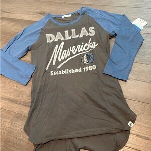 Womens 47 Dallas Mavericks 3/4 Sleeve Shirt Size S